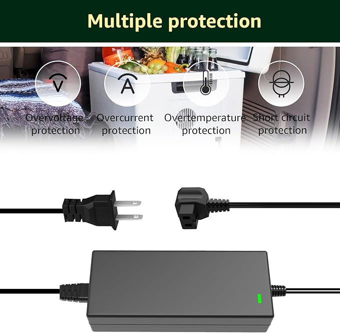 Power Cord Compatible with Alpicool, Bodega, Euhomy, BougeRV, ARB, ICECO, Setpower, JoyTutus for Most Car Refrigerators