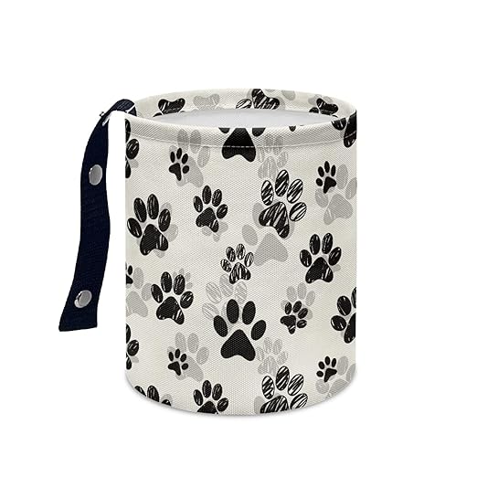 Cute Paws Car Waste Basket Can Universal Compact Rubbish Holder Mini Car Organizer for Car Garbage