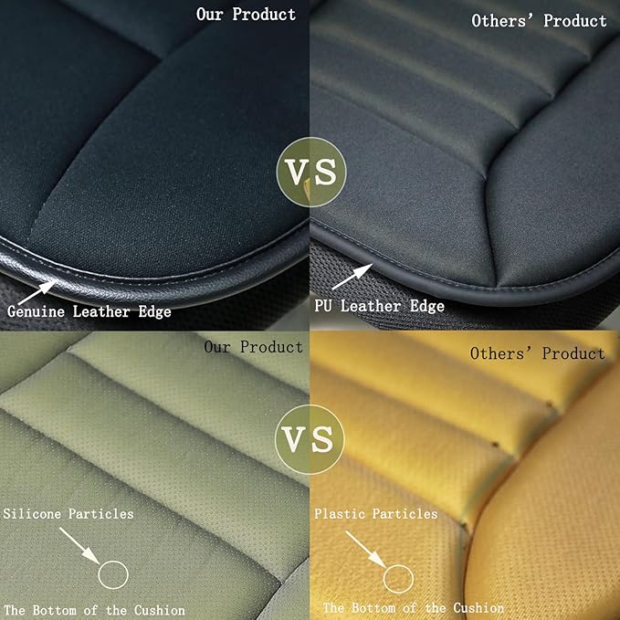 Car Seat Cushion Pad for Driving Seat Cushions for Office Chairs/Truck Memory Foam Seat Cushion Comfortable and Durable Black