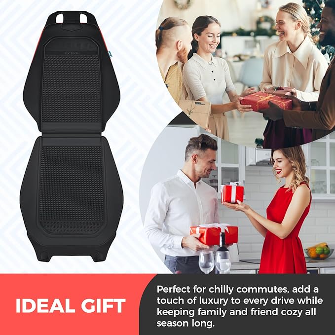 FLORICH Car Seat Cushion for Winter Leather Seat Cover Universal for Car Truck SUV Van Driver Passenger Seat