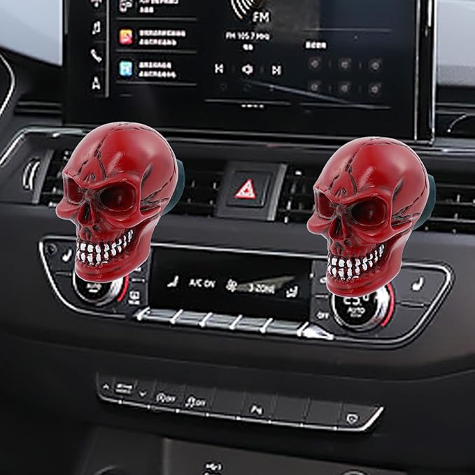 Skull Car Air Fresheners Cute Cool Funny Air Conditioning Vent Perfume Diffuser Decoration Interior Car Accessories 2 pcs