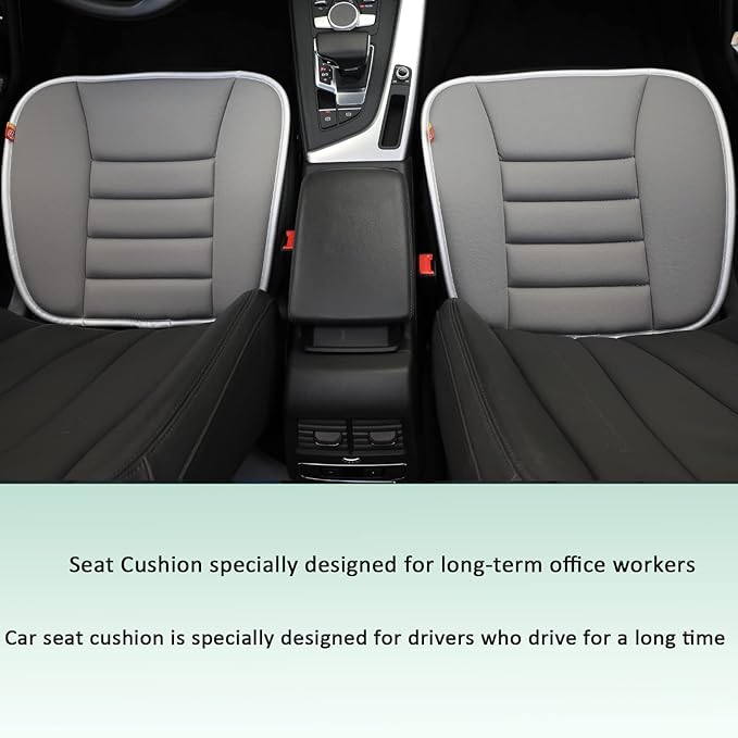 Car Seat Cushion Pad for Driving Seat Cushions for Office Chairs/Truck Memory Foam Seat Cushion Comfortable and Durable, Gray