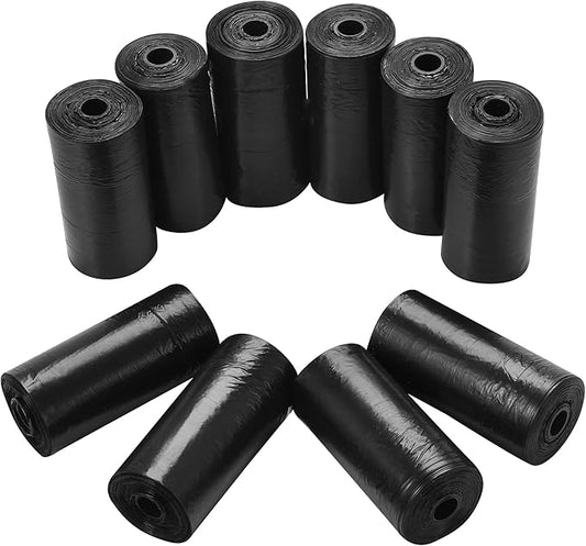 Mini Trash Bags 10 Rolls (200 Counts) - 0.5 Gallon/2 Liter Leak-Proof Bags for Car, Desktop & Small Trash Cans, 12x8.7 Inch Fit Under 2 Liter Bins