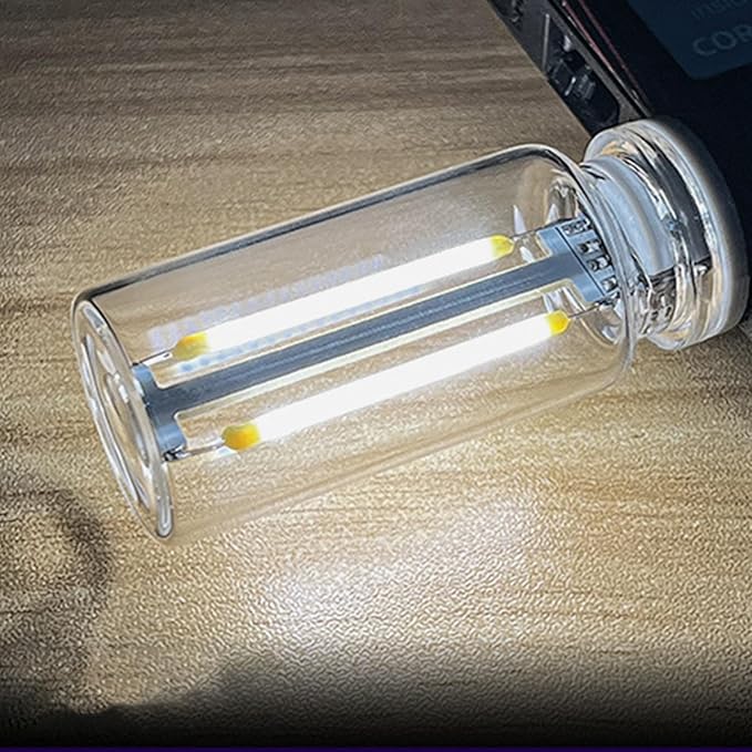 Retro Car Bulbs, No Pole Touch Dimmable USB & Battery Operated LED Car Interior Decorative Lamp, Automotive Interface Mood Night Lights, Mini Portable Camping Lights Decorations (white, 1Pack)