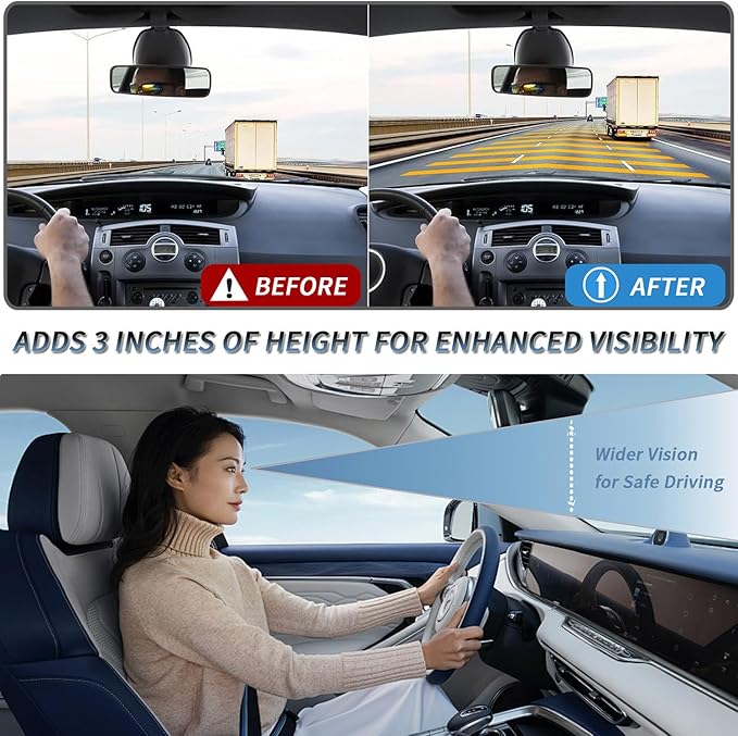 Wedge Car Seat Cushions for Driving, Adult Booster Seat Cushion for Car Truck Driver, Memory Foam Butt Cushion for Office Chair Wheelchair Home, Cloth Blue