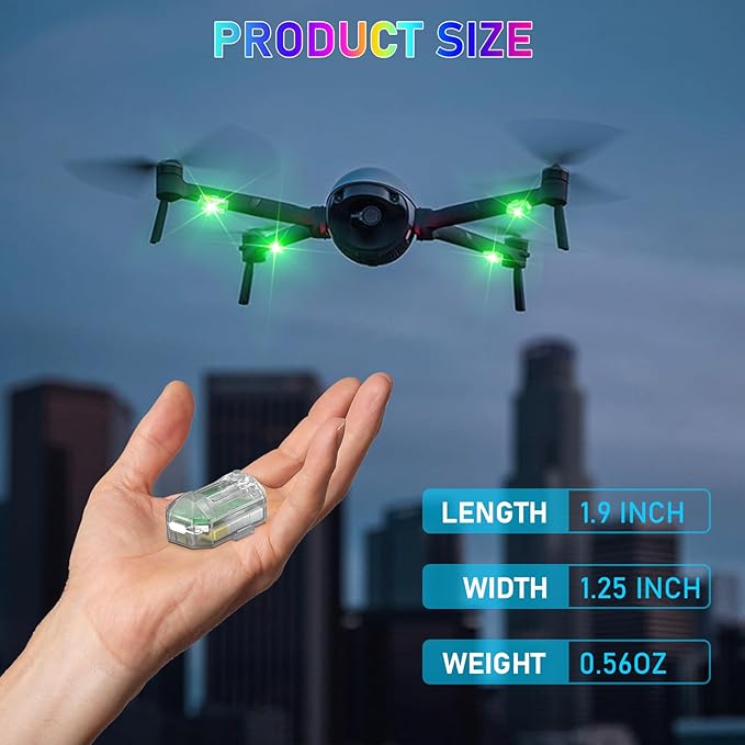 Upgraded Wireless & Rechargeable Anti-Collision LED Lights with Remote Control – Ultra-Bright,Adjustable Lighting for Motorcycle,Bicycles,Drone,e-Scooter,Cars,Safety Light for Enhanced Visibility