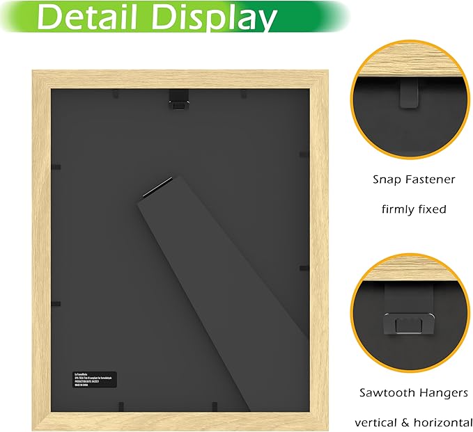 FrameWorks 2-Pack, 8x10 Matted to 5x7 Picture Frame, Natural Oak – Classic Wooden Photo Frame with Tempered Glass, Modern Matte Finish for Prints, Posters, Certificates & Wall Decor – Gallery-Ready