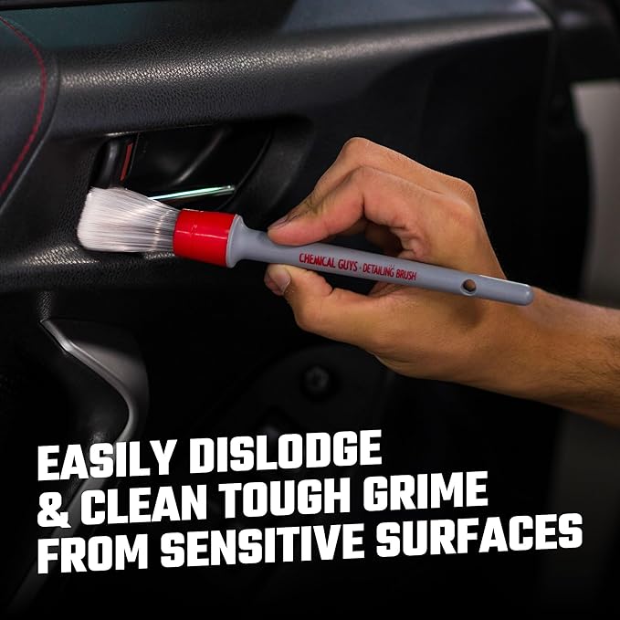 Chemical Guys ACC600 All In The Details Interior Detailing Brush Set (Great for Cars, Trucks, SUVs, RVs, & More)