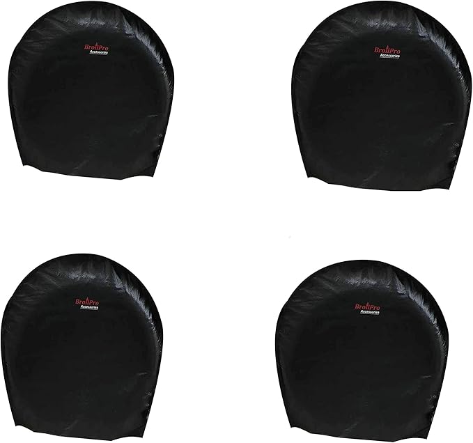 Tire Cover Set of 4PCS Waterproof Sun Protectors for RV, Camper, Trailer, Truck Fits 24"-26" Tire Diameter