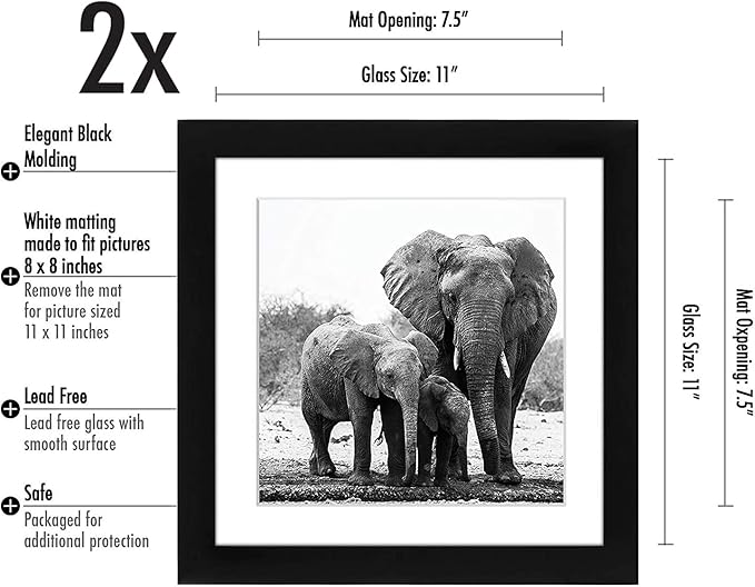 Americanflat Picture Frame, Black