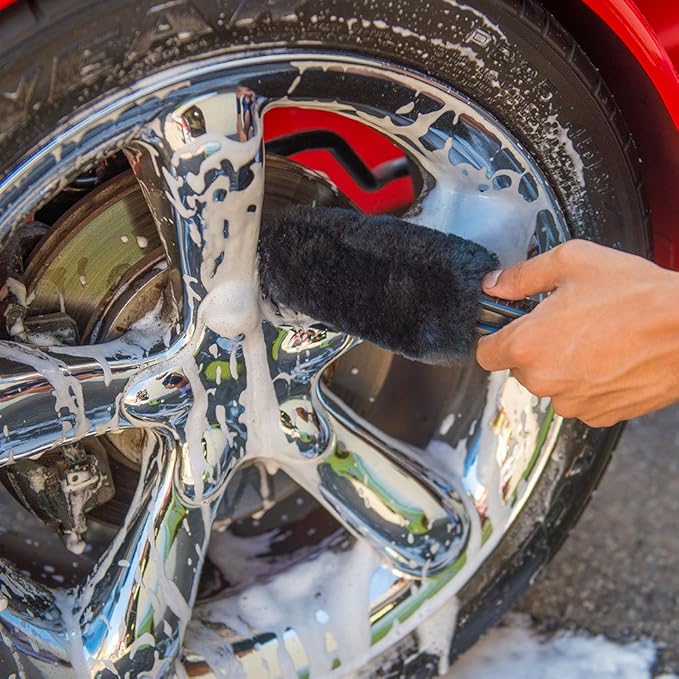 Chemical Guys Gerbil Wheel and Rim Brush, Safe for Exhaust, Tires, Rims, Engine Bays, & More