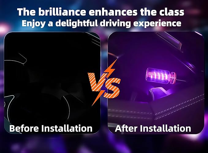 2 PCS USB Car Interior Lights, Touch Dimmable, Mini Retro Glass Bottle Design Suitable for Cars, Bedrooms, Corridors and Camping (Purple)