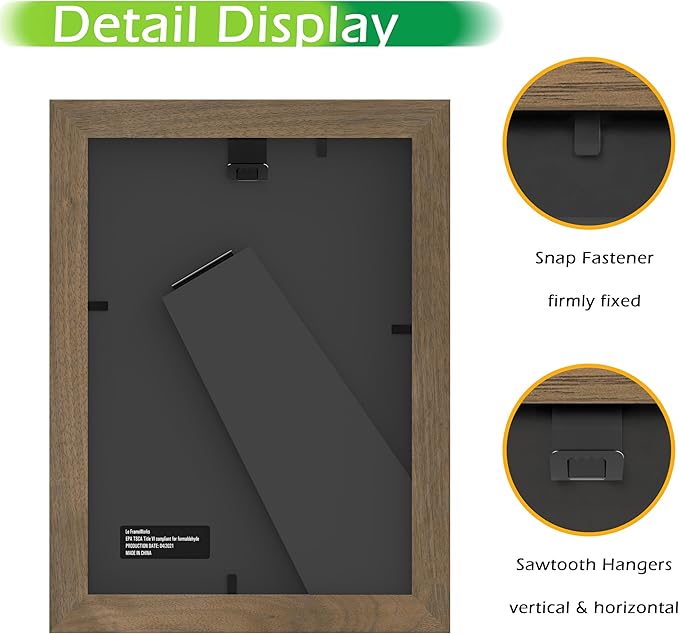 FrameWorks 2-Pack, 5x7 Matted to 4x6 Picture Frame, Dark Oak – Classic Wooden Photo Frame with Tempered Glass, Modern Matte Finish for Prints, Posters, Certificates & Wall Decor – Gallery-Ready