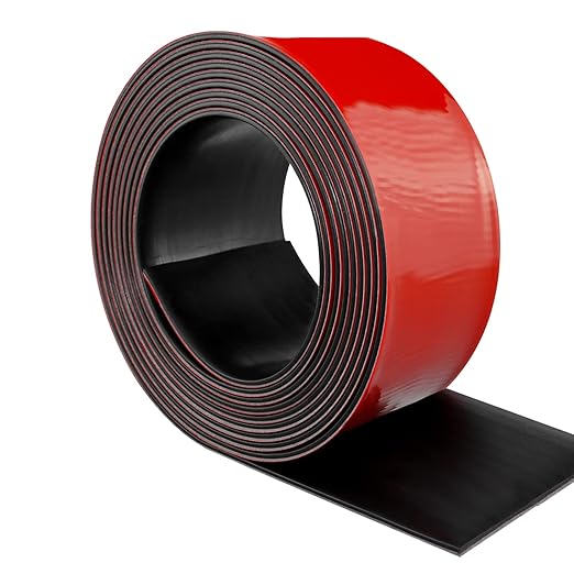 Neoprene Rubber Strips Self Adhesive Solid Rubber Sheets, Rolls & Strips for DIY Gaskets Crafts Pads Seals Warehouse Flooring Neoprene Sheet with Adhesive Backing (3" Wide x 1/5" Thick x 20' Long)