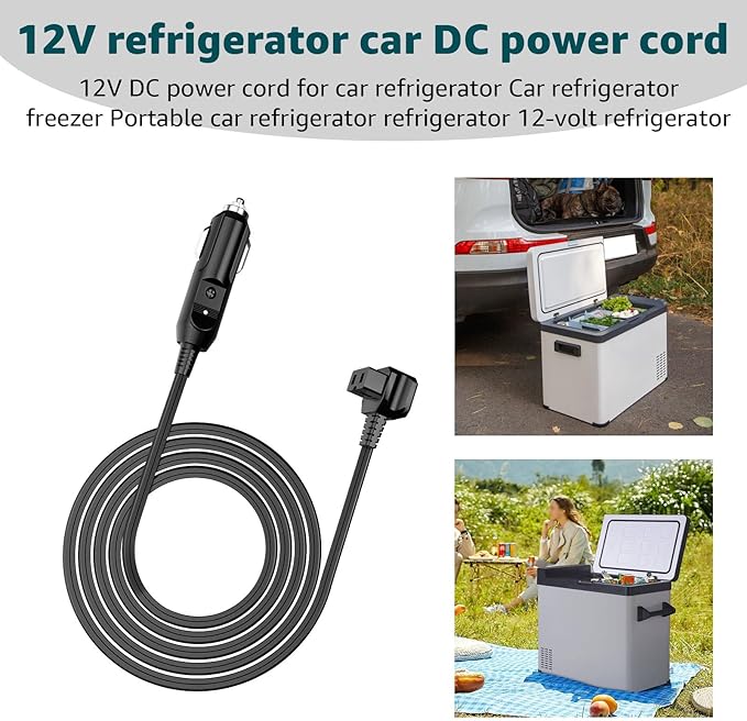 DC Power Cord Compatible with alpicool, Bodega, euhomy, bougeRV, ARB, ICECO, Setpower, JoyTutus for Most 12V/24V Car Refrigerator