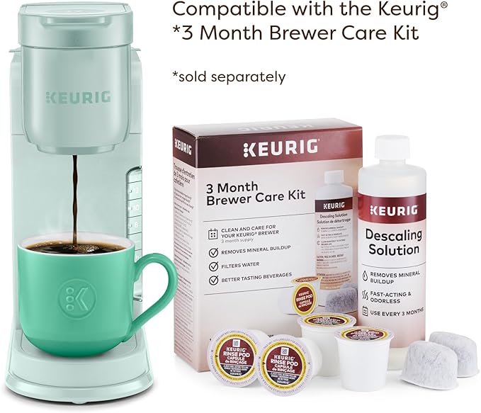 Keurig K-Express Single Serve K-Cup Pod Coffee Maker, 3 Brew Sizes, Strong Button Feature, 42oz Removable Reservoir, Mint