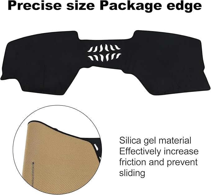 Dashboard Cover Mat for Mazda 3 2019-2023 2024 2025 Accessories (Without HUD) Black Flannel Material Anti-Slip Dash Cover Mat Sunshade Glare UV Rays Protector