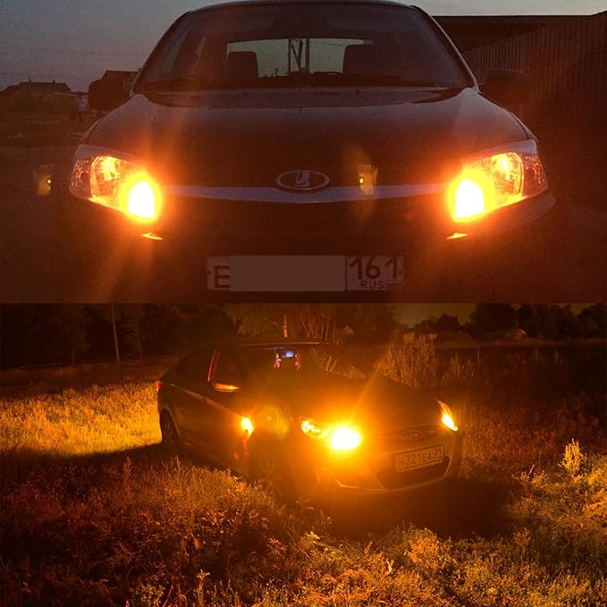 1156 Bulb Amber Yellow, 1141 1003 BA15S Led, 12V-24V 54-SMD 3014 Chips LED Bulbs for RV Camper Trailer Trunk Vehicle Interior Lights Tail Backup Reverse Lights Parking Lights 4pcs