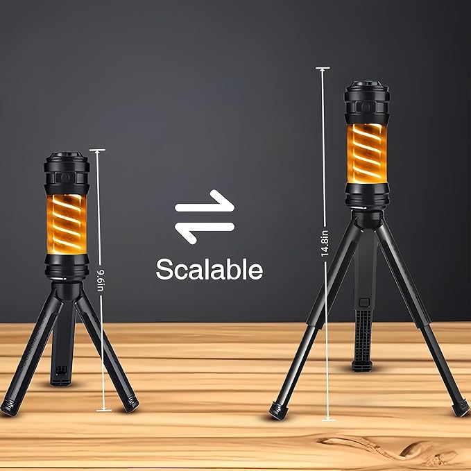 Portable Camping Light USB Rechargeable Battery 5 Light Modes IPX6 Waterproof Tent Light Tripod Camping Light LED Flashlight Suitable for Power Outages, Emergencies, Hurricanes, Hiking, CampingPicnics