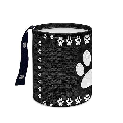 Cute Dog Paw Print Car Trash Can, 3L, 1 Count - Multi-Purpose, Waterproof, Leak-Resistant, Easy to Clean, Car Interior Decoration