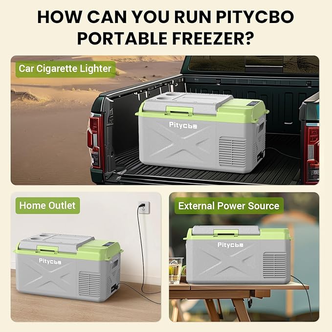 Car Refrigerator 12v Portable Fridge for Car, Auto 19 Quart Freezer Cooler, -4℉—68℉ 12/24V DC 100~240 Volt AC for Truck, Camping, Travel, Vehicles, RV