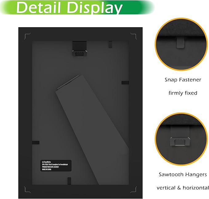 FrameWorks 2-Pack, 4x6 Picture Frame, Black – Classic Wooden Photo Frame with Tempered Glass, Modern Matte Finish for Prints, Posters, Certificates & Wall Decor – Gallery-Ready