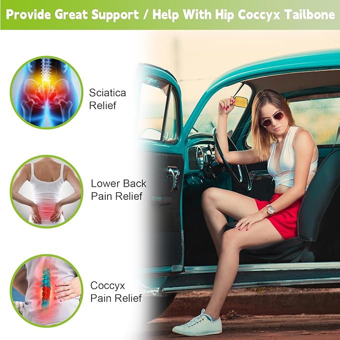Car Seat Cushion for Adult, Car Booster Seat Pad for Short Drivers with Memory Foam, The Field of View by 3.9inch,Car Pillow for Driving Seat for Truck Office Chair Wheelchair (Gray)
