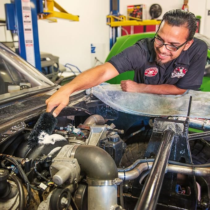 Chemical Guys Gerbil Wheel and Rim Brush, Safe for Exhaust, Tires, Rims, Engine Bays, & More