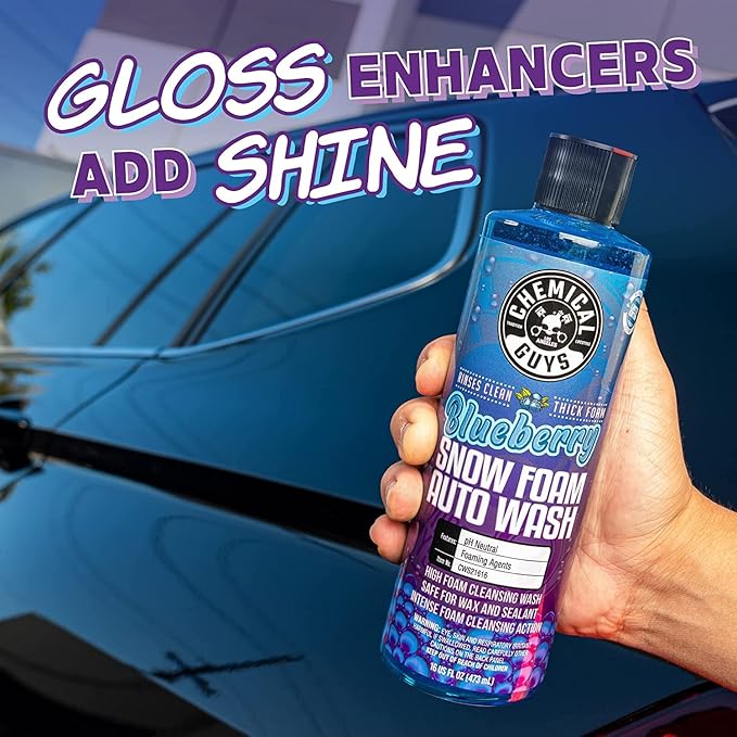 Chemical Guys Big Mouth Max Release Foam Cannon and Blueberry Snow Foam Car Wash Soap, 64 fl oz (Car Wash, Home Wash & Boat Wash Foam Cannon Connects to Your Pressure Washer) 34 oz Bottle (2 Items)