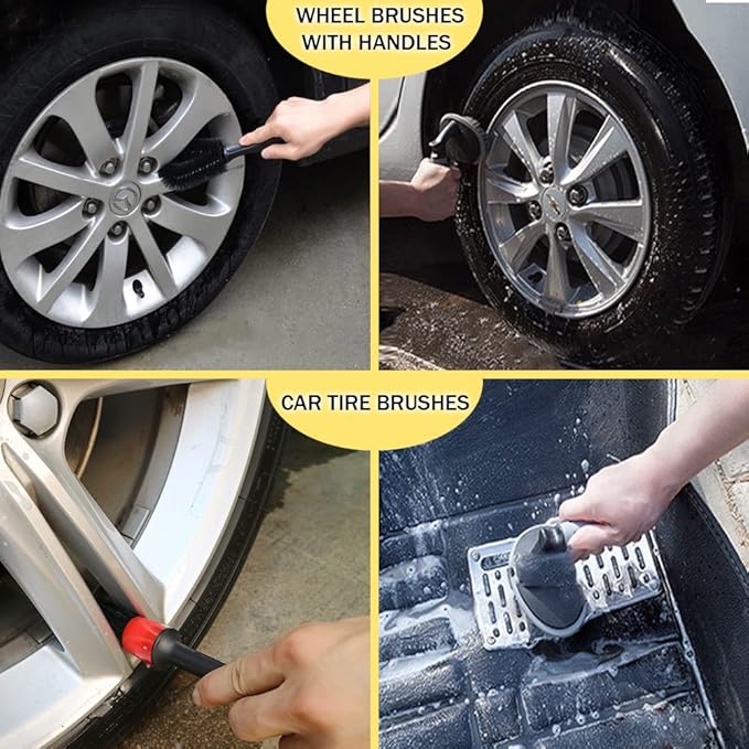 Car Wash Kit - Car Cleaning Kit Car Wash Cleaning Tools Kit with Car Wash Brush with Long Handle,Car Wash Mop,Microfiber Towels Car Detailing Kit