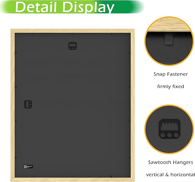 FrameWorks 2-Pack, 16x20 Matted to 11x14 Picture Frame, Natural Oak – Classic Wooden Photo Frame with Tempered Glass, Modern Matte Finish for Prints, Posters, Certificates & Wall Decor – Gallery-Ready
