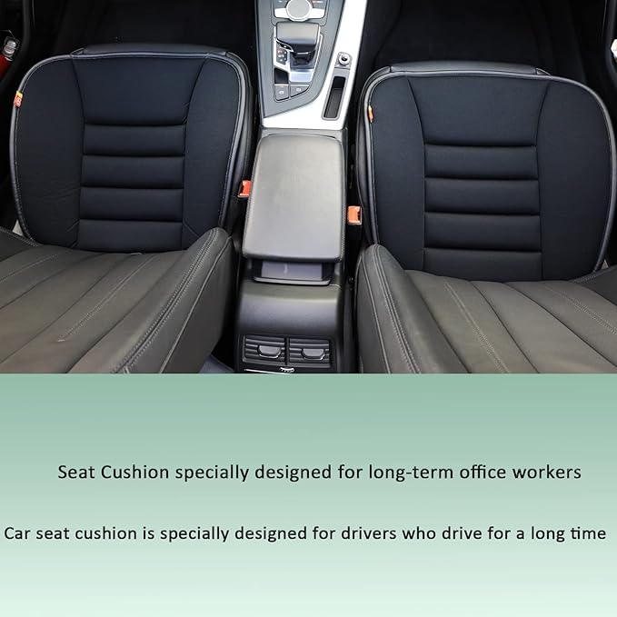 Car Seat Cushion Pad for Driving Seat Cushions for Office Chairs/Truck Memory Foam Seat Cushion Comfortable and Durable Black
