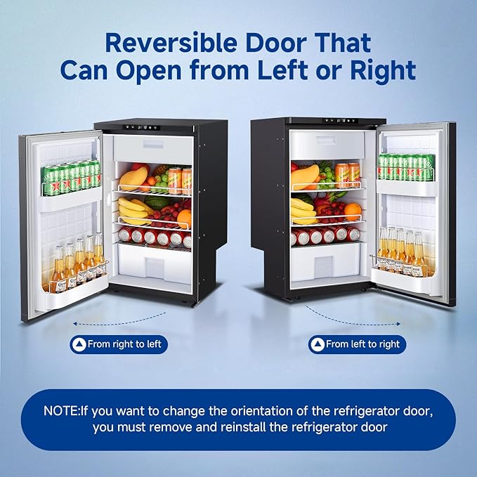 BODEGACOOLER 12 Volt Refrigerator, 83L RV Refrigerator APP Control, RV Fridge and Freezer, Travel Compressor Cooler with Lock, (-4℉-46℉) Car Fridge for Truck, RV, Camping, Boat -12/24V DC, Black