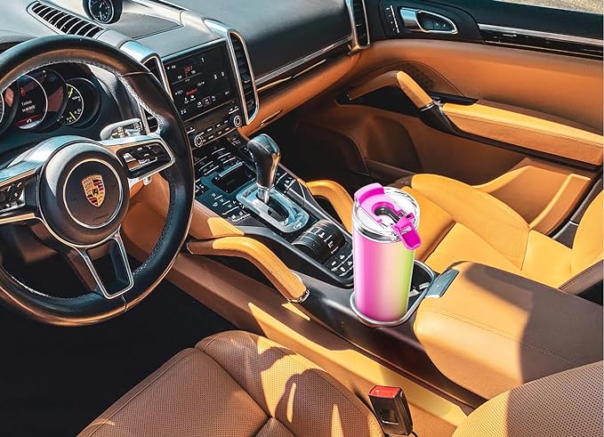 Meoky 24 oz Travel Coffee Mug with Leak-proof Lid, Stainless Steel Insulated Coffee Tumbler, Keeps Hot for 8 Hours or Cold for 24 Hours, Fits in Car Cup Holder (Blush)