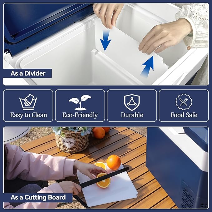 Car Refrigerator Portable 12V Fridge 32 Quart 12 Volt Freezer Compressor Cooler 12V/24V DC 110~240 V AC for Truck Van RV Camper SUV and Home Use