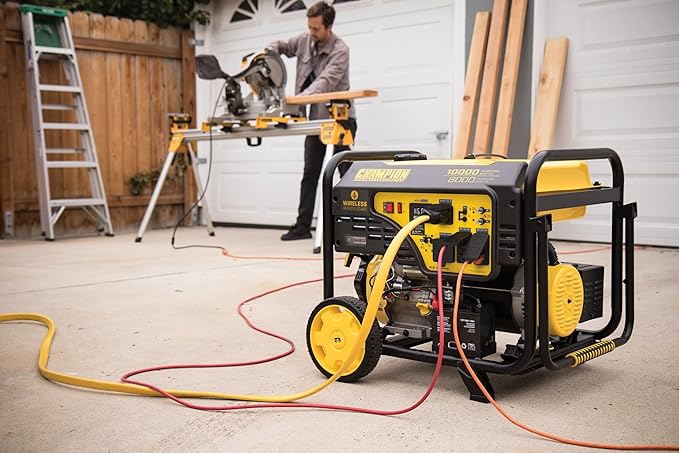 Champion Power Equipment 10,000-Watt Wireless Remote Start Home Backup Portable Generator with CO Shield