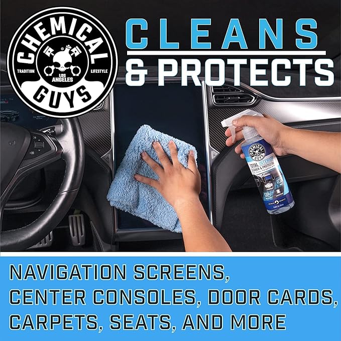 Chemical Guys SPI22016 Total Interior Cleaner and Protectant, Safe for Cars, Trucks, SUVs, Jeeps, Motorcycles, RVs & More, 16 fl oz (Pack of 2)