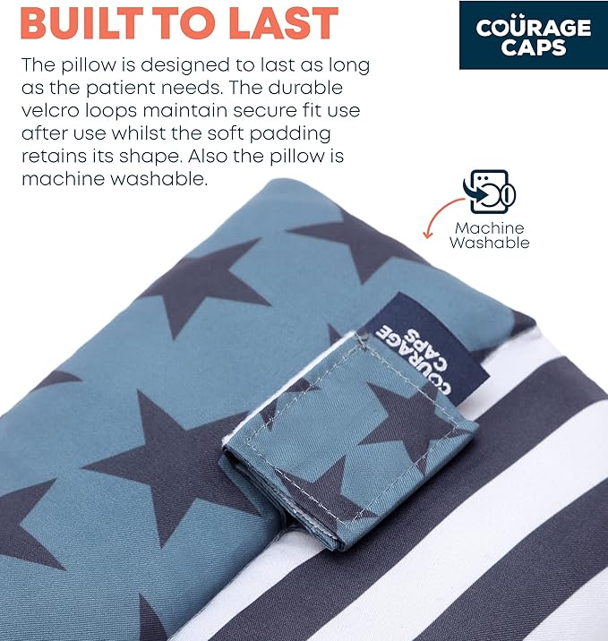 Post Surgery Seatbelt Pillow, Chemo Port Pillow, Cushion Post Surgery for Mastectomy, After Heart Surgery, Hysterectomy Pillow for Car, Breast Cancer Seatbelt Cover - Stars & Stripes