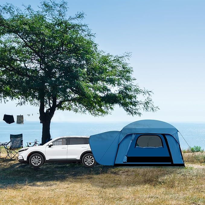 SUV Tent, Dual Mode (Party & Privacy), Heavy-Duty Oxford Fabric, Sturdy Metal Frame, Quick Connect Setup for SUV/Jeep/Truck with Cap, All-Season Waterproof Camping Shelter