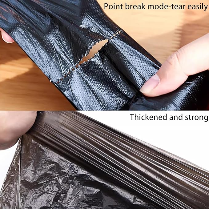 Mini Strong Trash Bags, 0.5 Gal Small Garbage Bags for Desktop Mini Trash Can, 300 Counts, Black