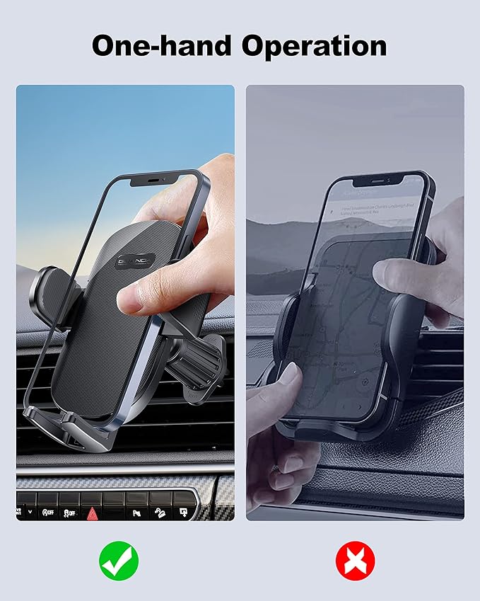 Upgraded Phone Holders for Your Car, Universal Cell Phone Mount Holder, Hands Free Automobile Mobile Phone Stand, 360° Adjustable Air Vent Cradles Car Accessories for iPhone and Smartphone