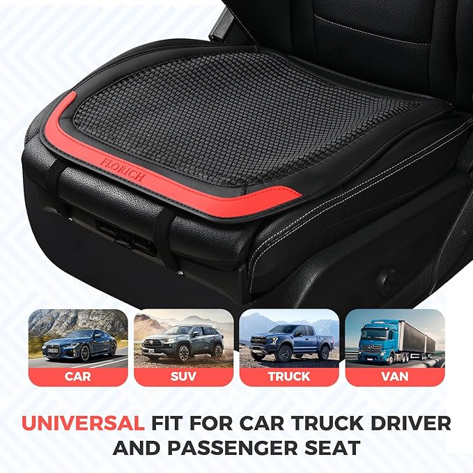 FLORICH Car Seat Cushion for Full Back and Seat Leather Winter Seat Cushion Pad for Driver or Passenger Seat