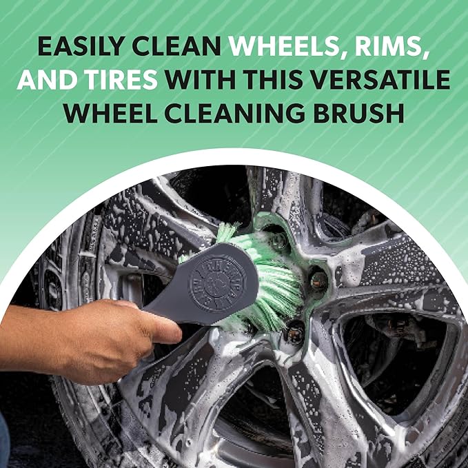 Chemical Guys ACCG08 Wheelie All Exterior Surface and Wheel Brush (Safe for Cars, Trucks, SUVs, RVs, Motorcycles, & More) Green