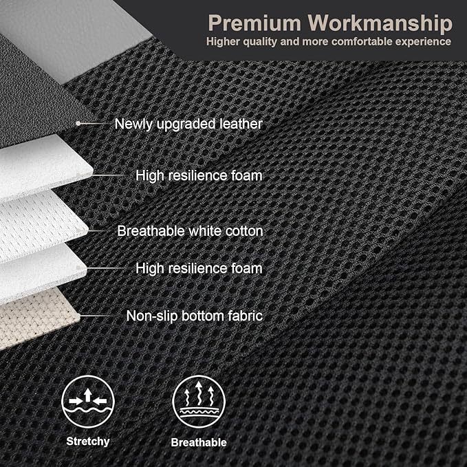 GIANT PANDA 2-Pack Front Mesh Car Seat Covers Custom Fit Toyota Tacoma 2016 2017 2018 2019 2020 2021 2022 2023 2024 2025 Double & Crew Cab SR, SR5, Limited, TRD Pro, TRD Sport, TRD Off-Road(Grey/Gray)
