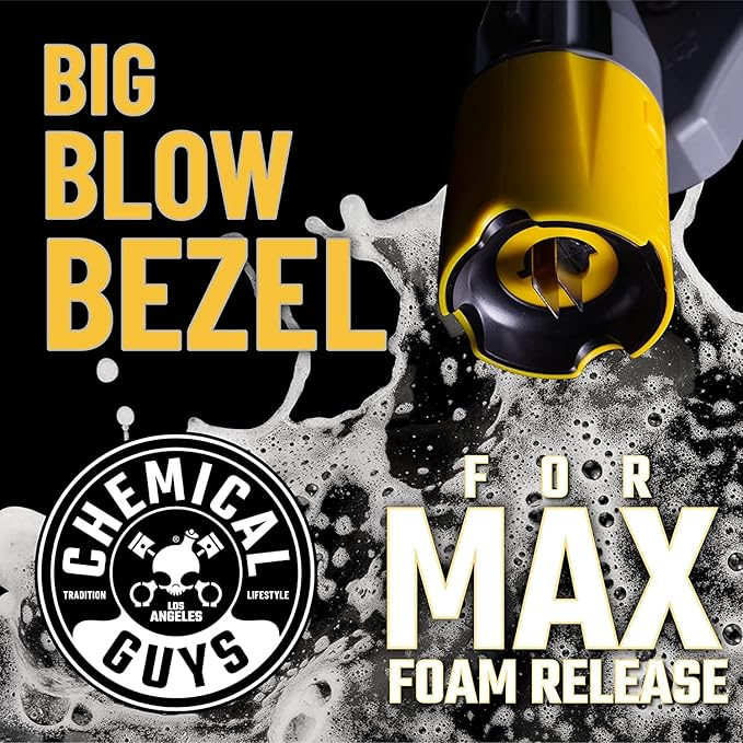 Chemical Guys Big Mouth Max Release Foam Cannon and Blueberry Snow Foam Car Wash Soap, 64 fl oz (Car Wash, Home Wash & Boat Wash Foam Cannon Connects to Your Pressure Washer) 34 oz Bottle (2 Items)