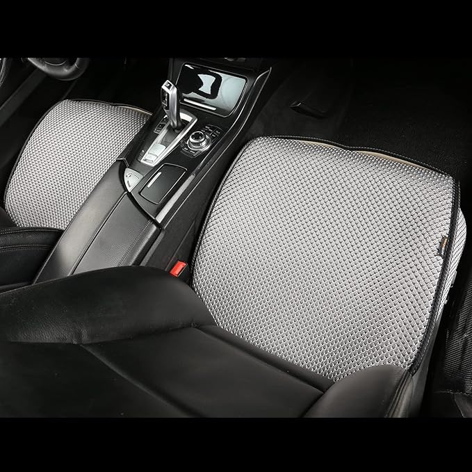 Auto Newer Breathable Universal Four Seasons Car Seat Covers, Luxury Include Front Car Seat Protector and RearCar Seat Cushion,Compatible with 95% Vehicles, Fit for Cars Truck SUV (Grey,3PCS)