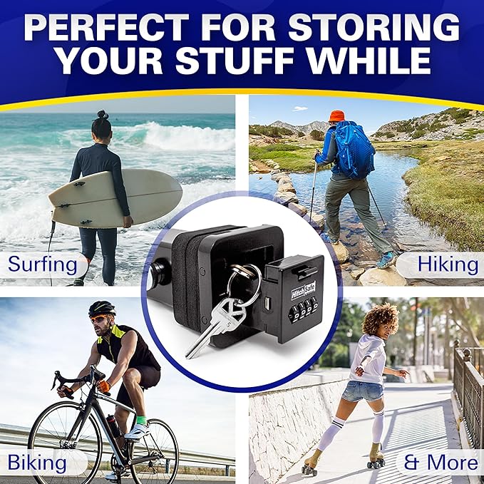 HS7000 Key Vault | Hidden Trailer Hitch Safe for Secure Key Storage | CarShare Turo | Weather Resistant and Durable with 4-Digit Combination Lock for Cars, Trucks, and SUVs