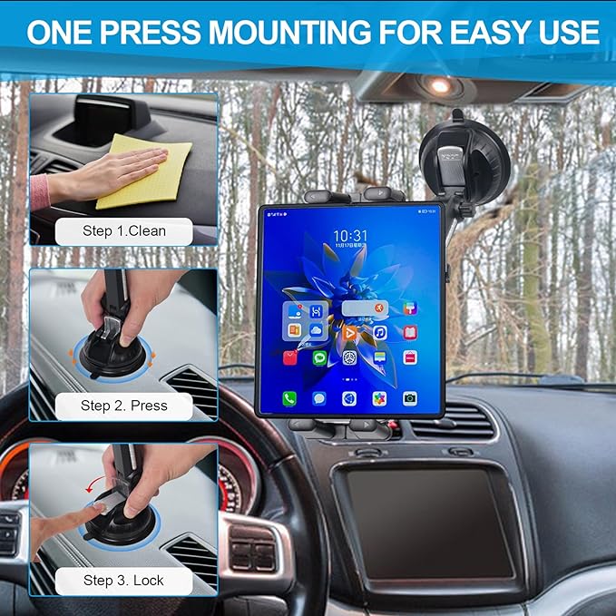 5 in 1 car Phone Holder, car Dashboard Windshield Phone Mount, Suitable for iPhone15 14 iPhone13 promax, Samsung Z Fold 7 6 5, All Smartphones
