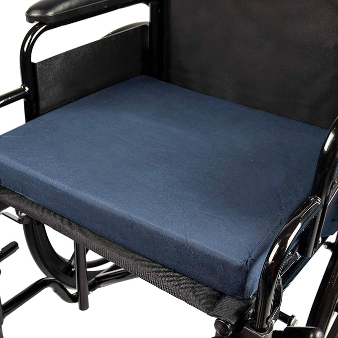 DMI Seat Cushion and Chair Cushion for Office Chairs, Wheelchairs, Scooters, Kitchen Chairs or Car Seats, FSA HSA Eligible, for Support and Height while Reducing Stress on Back, Tailbone or Sciatica