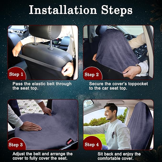 Car Seat Towel Cover, 2pcs Universal Front Seat Protector for Cars, SUVs and Trucks, Sweat Towel Car Seat Cover for Gym, Yoga, Swimming, Pets and Family Travel, Purple Gray